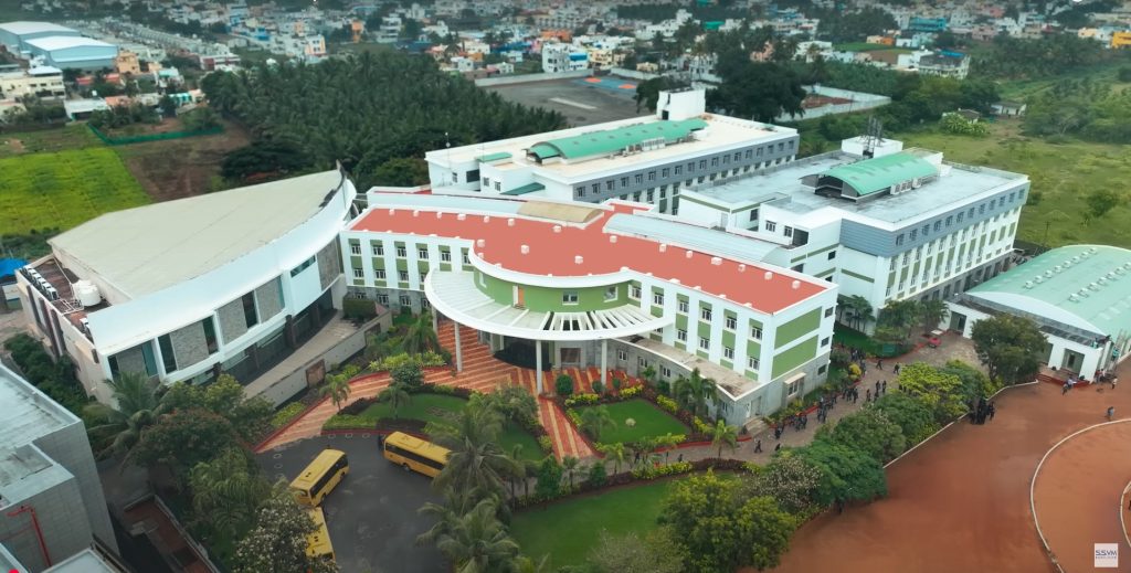 Front view of SSVM Institutions campus in Coimbatore